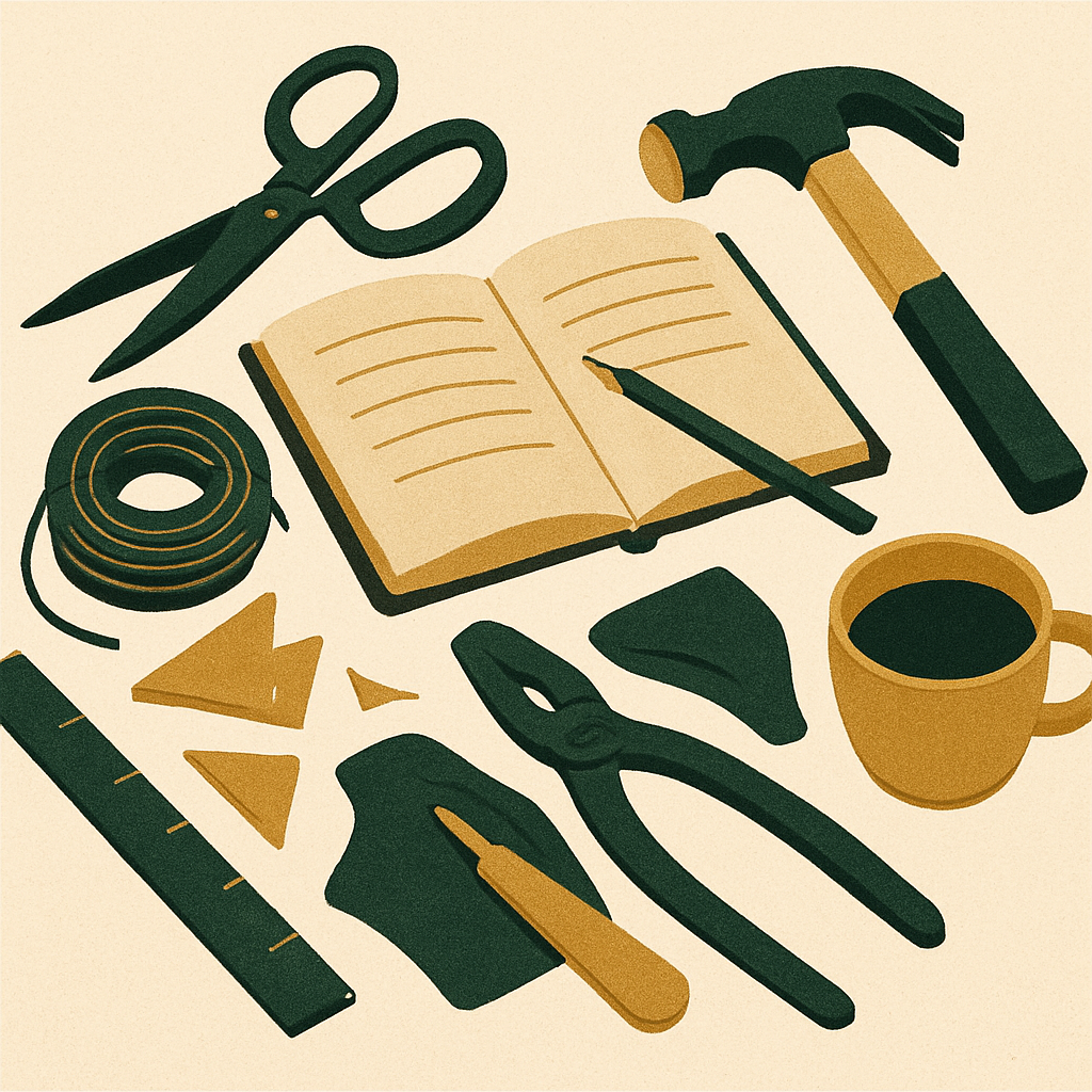 Etsy seller calculating profit margin with a cost breakdown worksheet