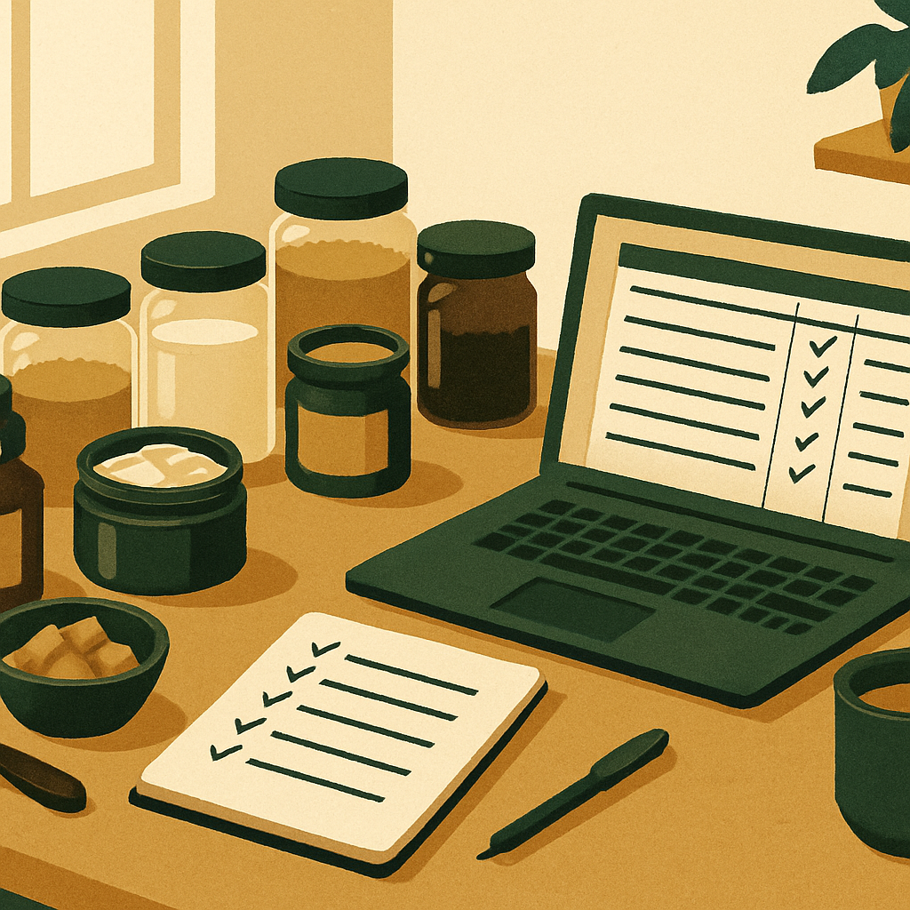 MoCRA compliance checklist for solo skincare makers, covering facility registration, product listing, INCI labeling, and fragrance allergen disclosure.